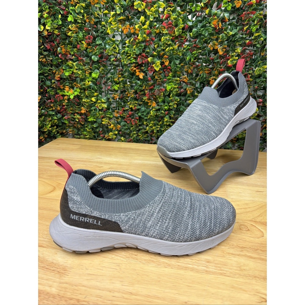MERRELL Cloud Moc KnitStyle Sneakers Gray Slip On Shoes J003223 Men's 9 Lightwei